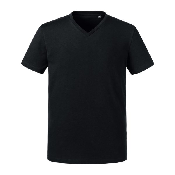 Russell Mens Pure Organic V-neck Tee